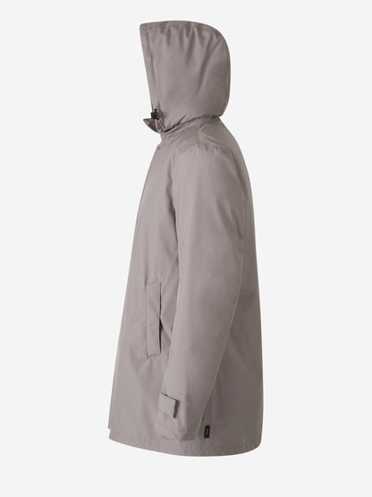Outlet online Herno Hombre Abrigo Ligero Laminar Impermeable color Gris Piedra sku 502-001591 02 - Foto 2