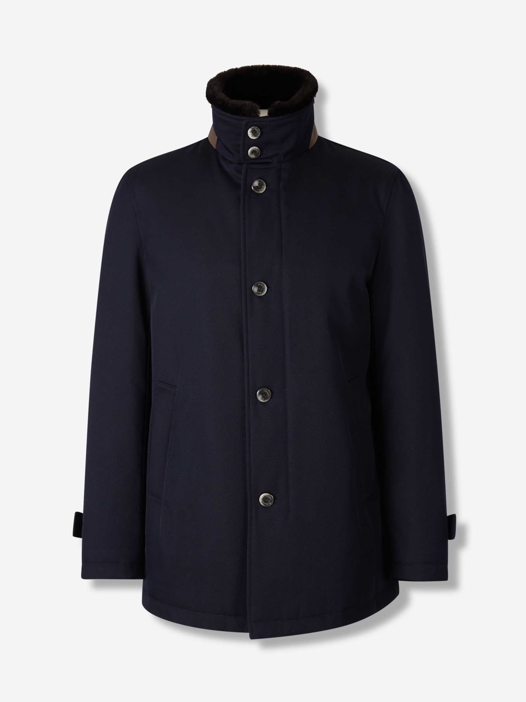 Outlet online Herno Hombre Abrigo Largo Lana color Azul Marino sku 502-001631 01 - Foto 1