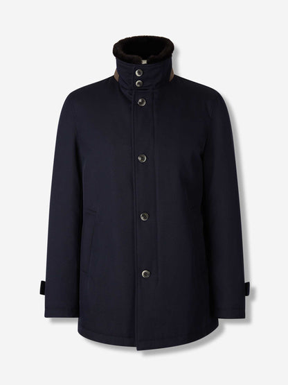 Outlet online Herno Hombre Abrigo Largo Lana color Azul Marino sku 502-001631 01 - Foto 1