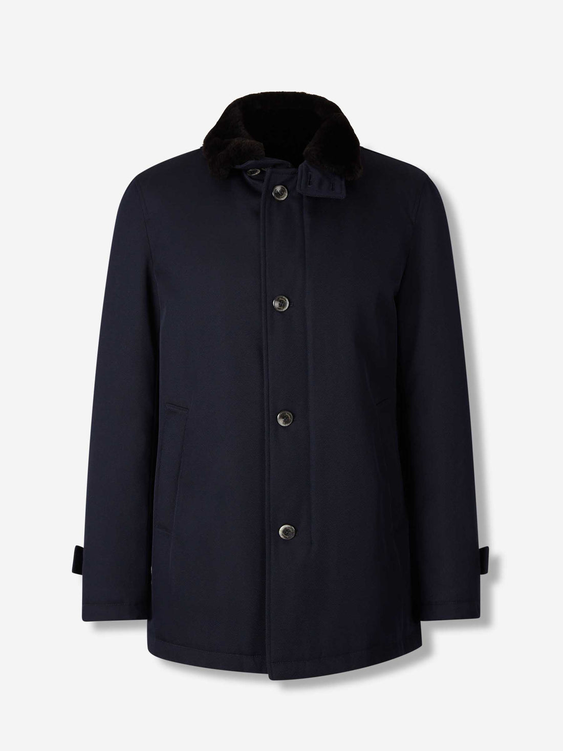 Outlet online Herno Hombre Abrigo Largo Lana color Azul Marino sku 502-001631 01 - Foto 2