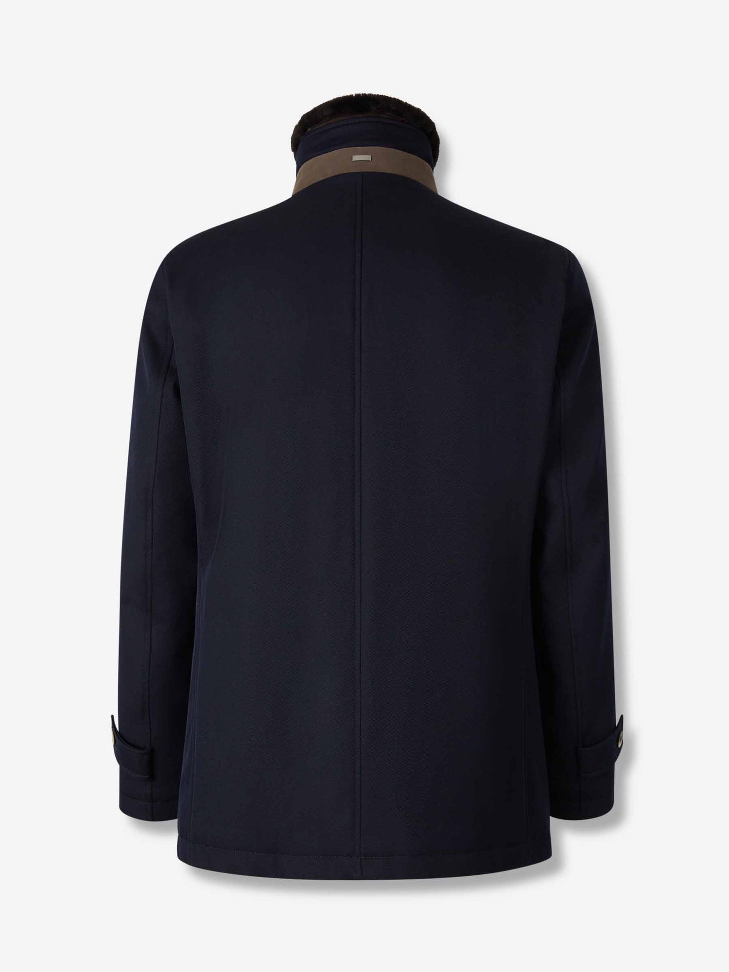 Outlet online Herno Hombre Abrigo Largo Lana color Azul Marino sku 502-001631 01 - Foto 3