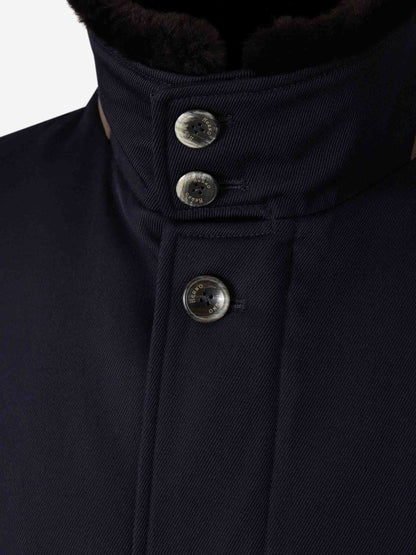 Outlet online Herno Hombre Abrigo Largo Lana color Azul Marino sku 502-001631 01 - Foto 4