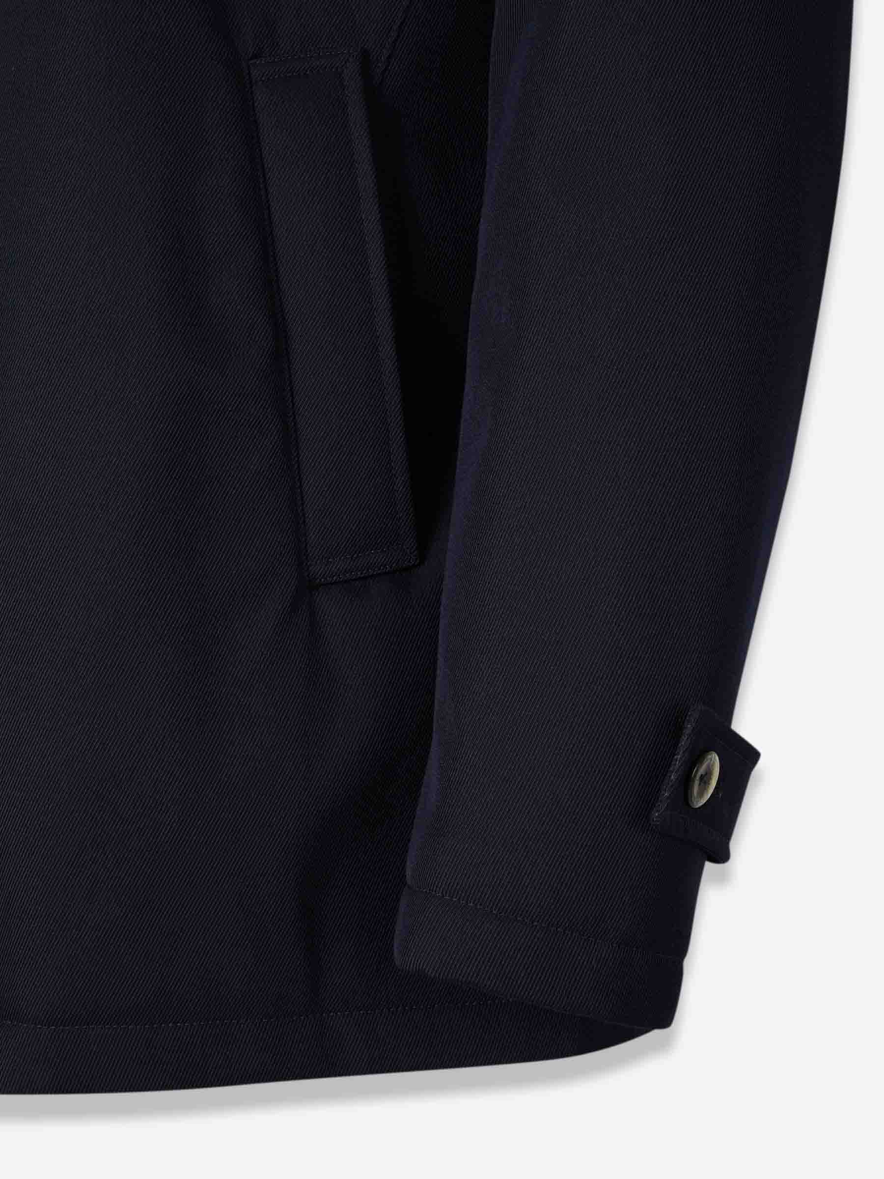 Outlet online Herno Hombre Abrigo Largo Lana color Azul Marino sku 502-001631 01 - Foto 5