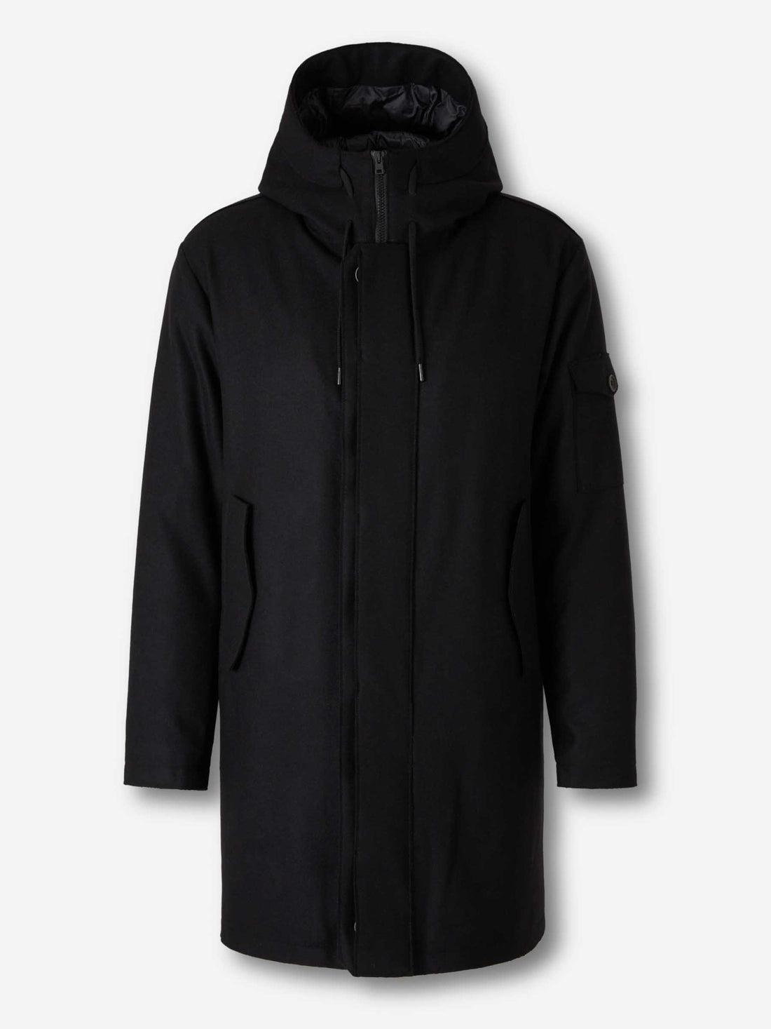 Outlet online Herno Hombre Abrigo Largo Lana color Negro sku 502-001637 01 - Foto 1