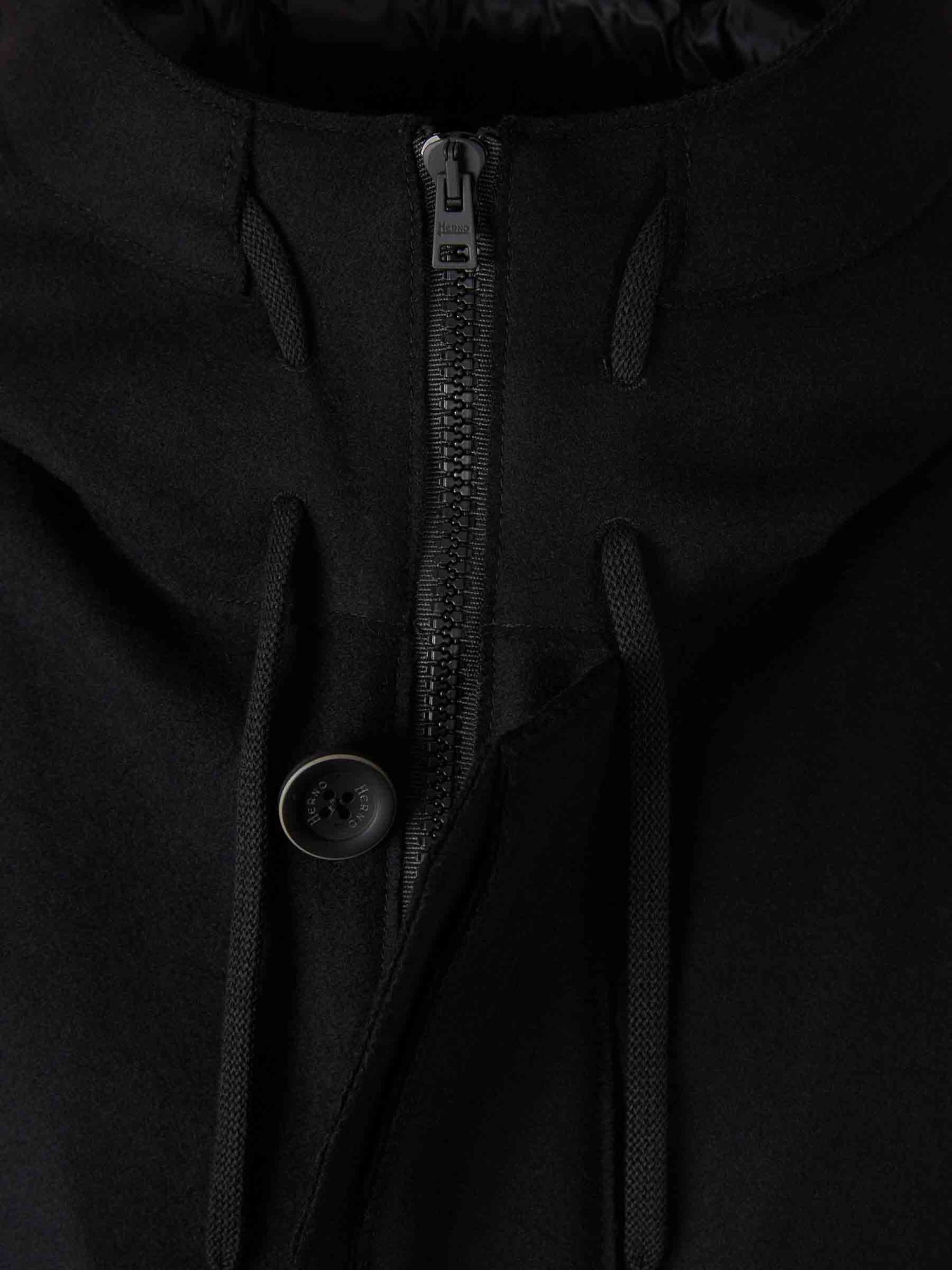 Outlet online Herno Hombre Abrigo Largo Lana color Negro sku 502-001637 01 - Foto 3