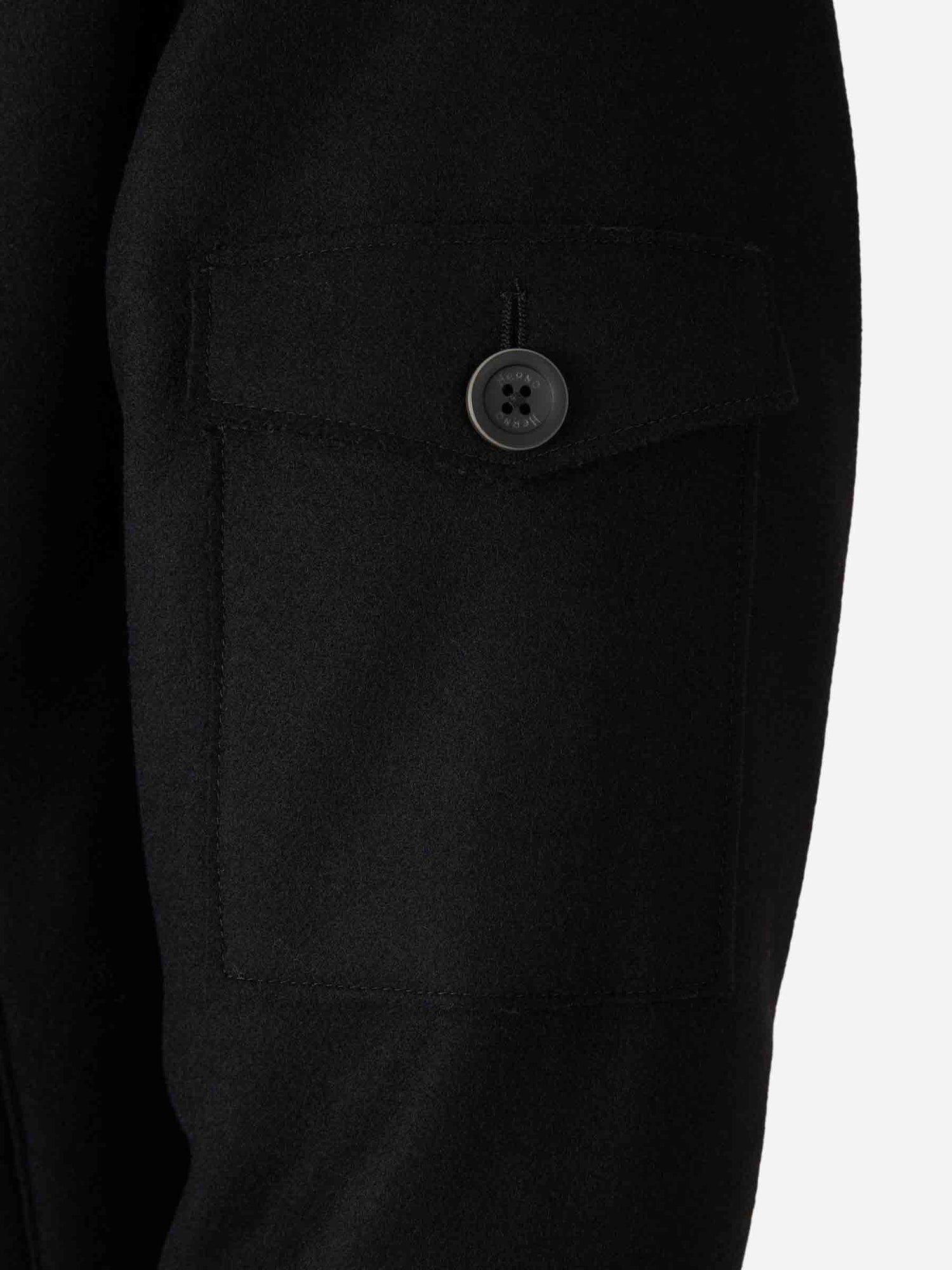 Outlet online Herno Hombre Abrigo Largo Lana color Negro sku 502-001637 01 - Foto 4