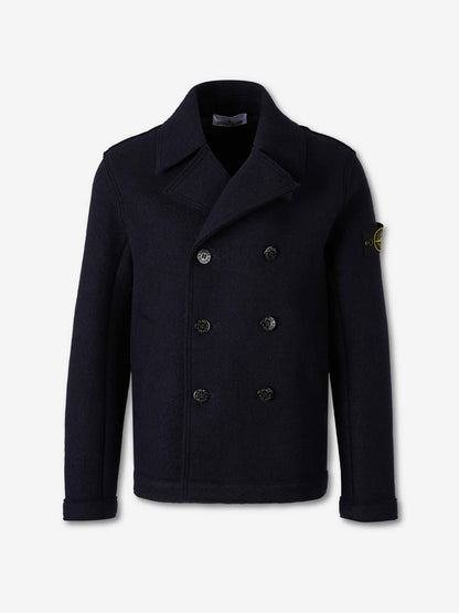 Outlet online Stone Island Hombre Abrigo Corto Lana color Azul Noche sku 502-001668 01 - Foto 1