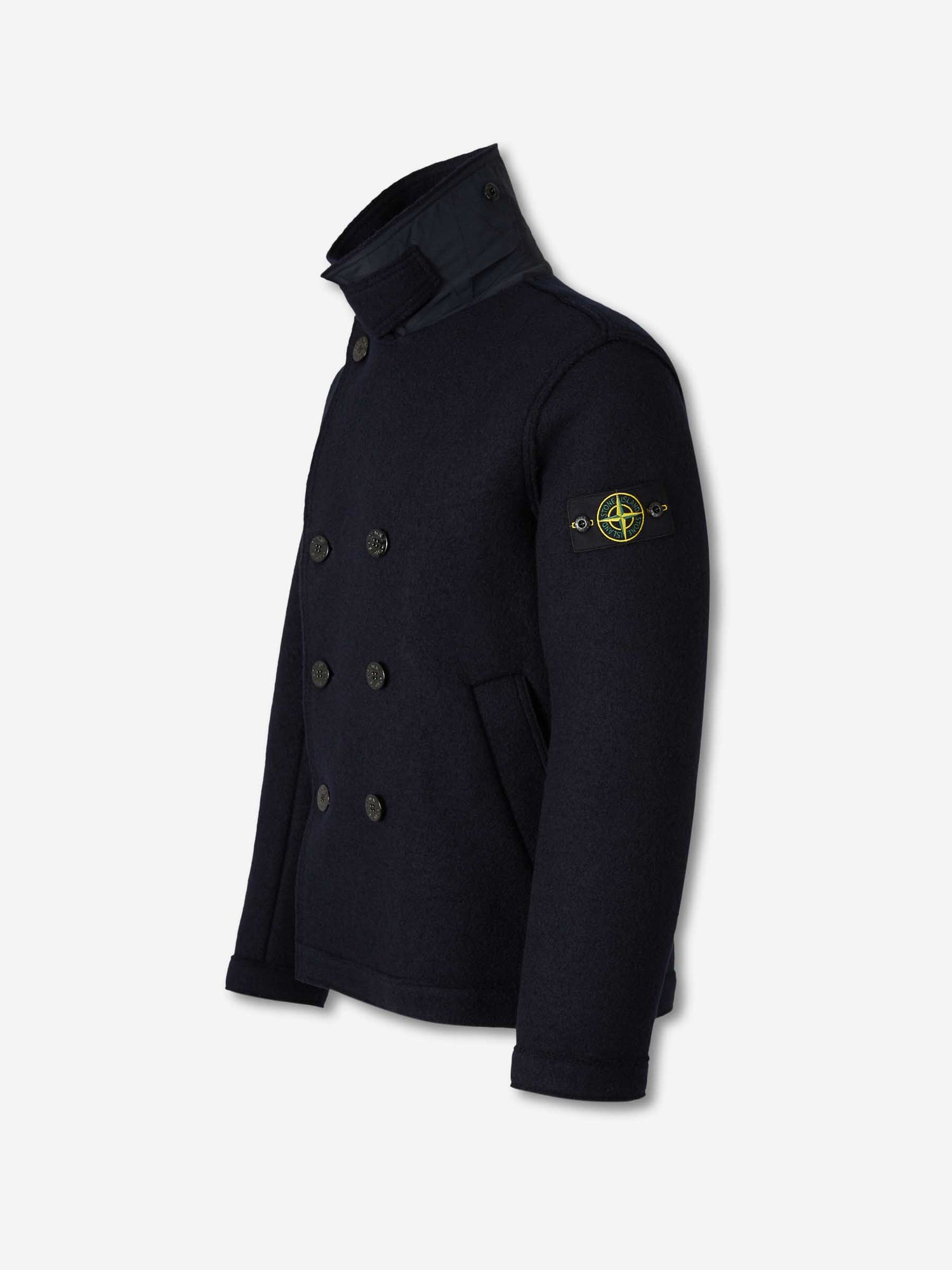 Outlet online Stone Island Hombre Abrigo Corto Lana color Azul Noche sku 502-001668 01 - Foto 2