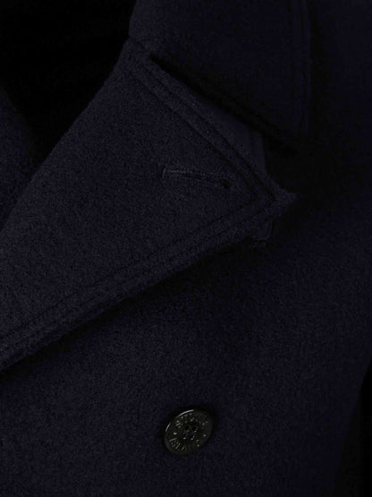 Outlet online Stone Island Hombre Abrigo Corto Lana color Azul Noche sku 502-001668 01 - Foto 4