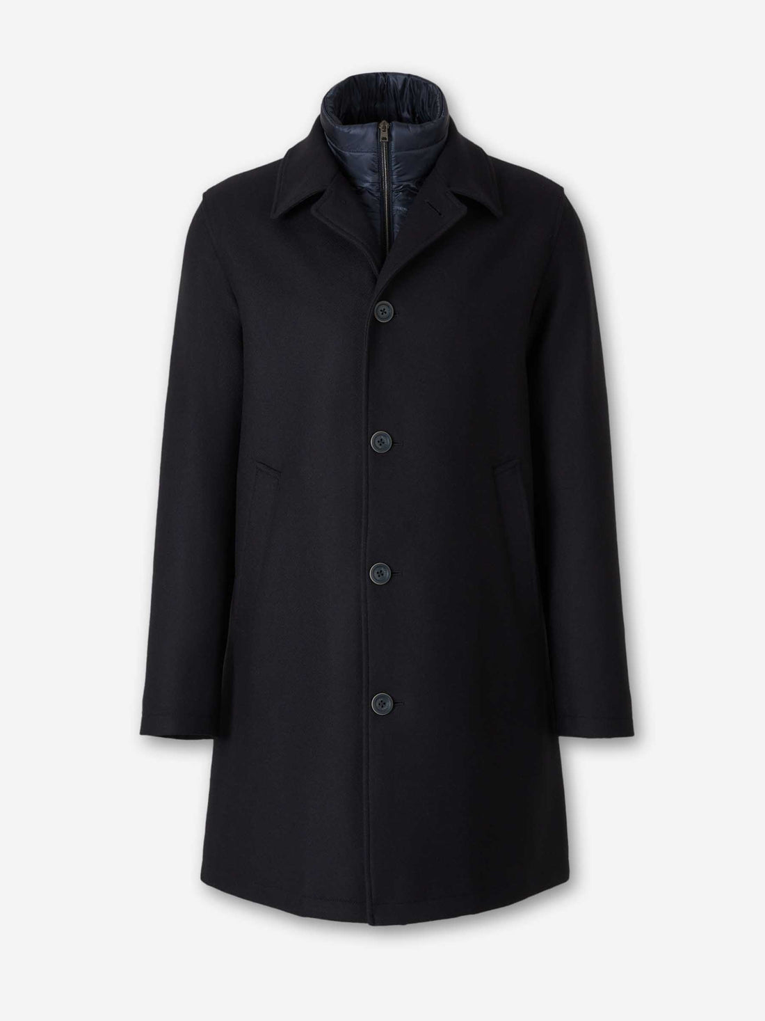 Outlet online Herno Hombre Abrigo Easy Wool color Azul Noche sku 502-001684 01 - Foto 1
