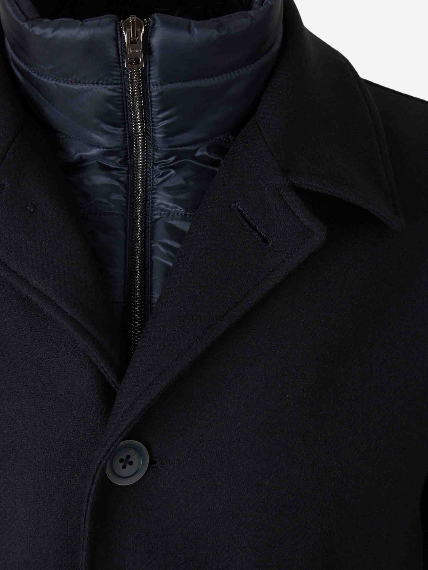 Outlet online Herno Hombre Abrigo Easy Wool color Azul Noche sku 502-001684 01 - Foto 3