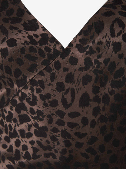 Outlet online McQueen Mujer Vestido Maxi Motivo Leopardo color Negro sku 721-000332 01 - Foto 4