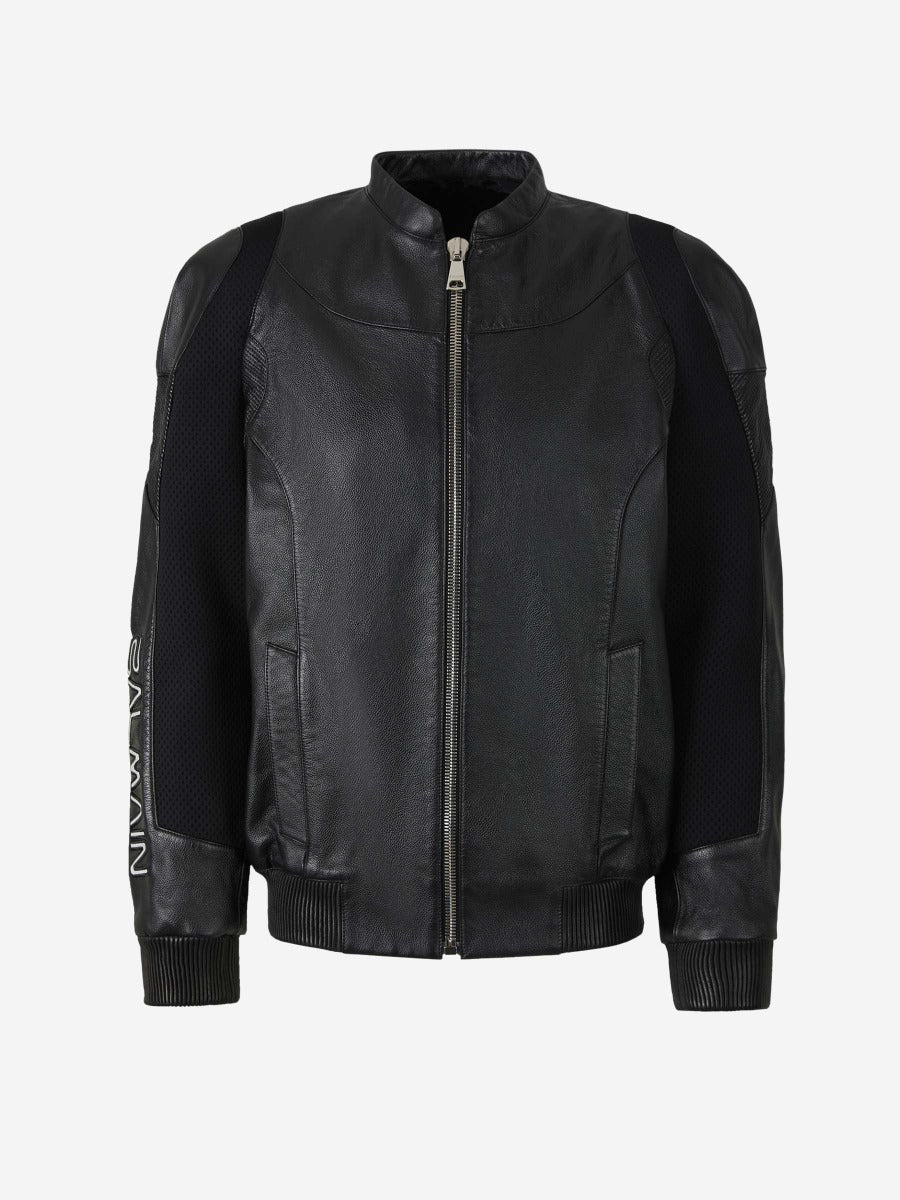 Outlet online Balmain Hombre Chaqueta Bomber Piel color Negro sku 511-000581 01 - Foto 1