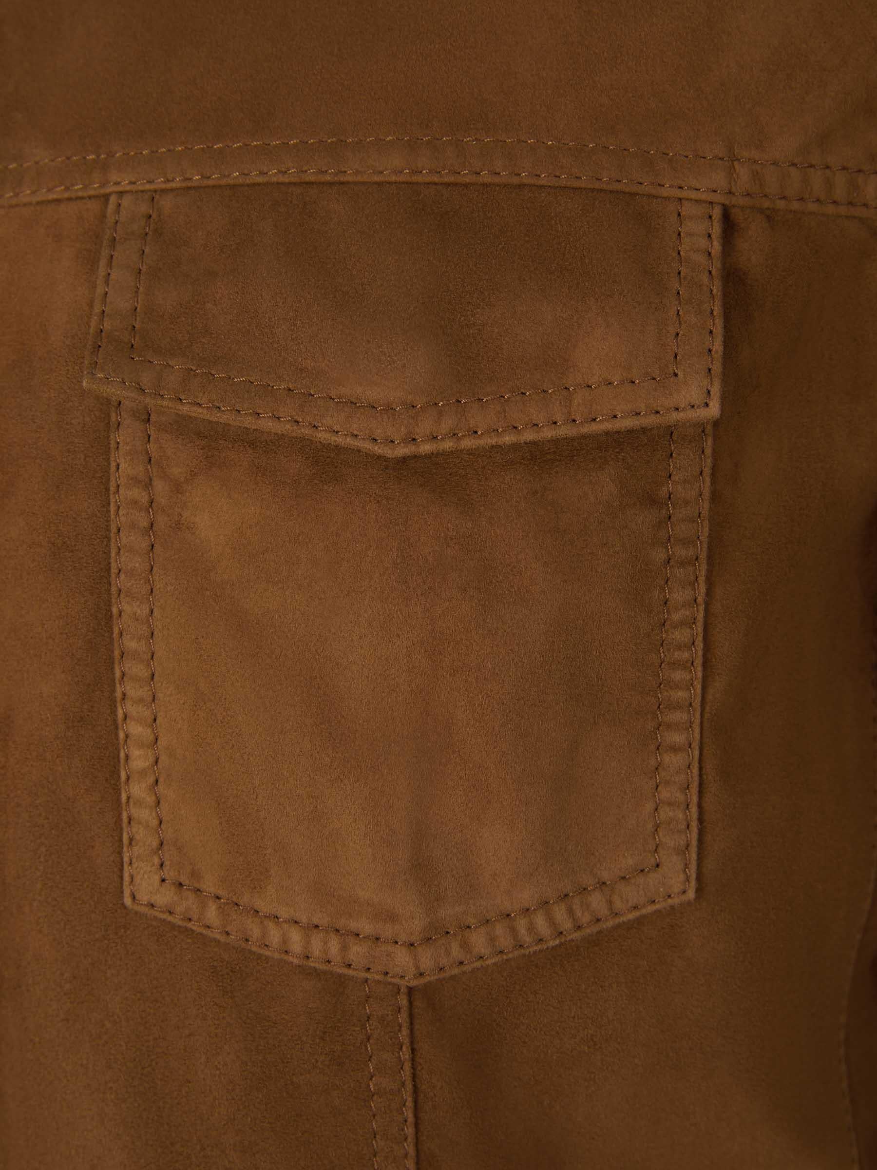 Santa Eulalia Chaqueta Piel Ante color Marrón sku 511-000593 01 - Foto 4