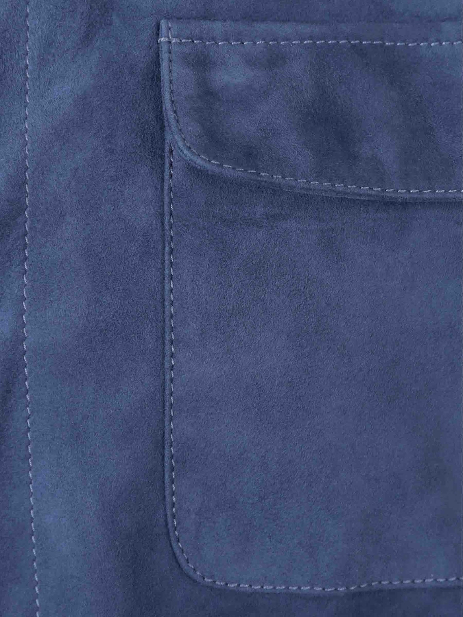 Outlet online Santa Eulalia Hombre Chaqueta Piel Ante color Azul Cobalto sku 511-000628 01 - Foto 4