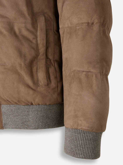 Outlet online Santa Eulalia Hombre Chaqueta Acolchada Piel color Marrón sku 511-000635 01 - Foto 4