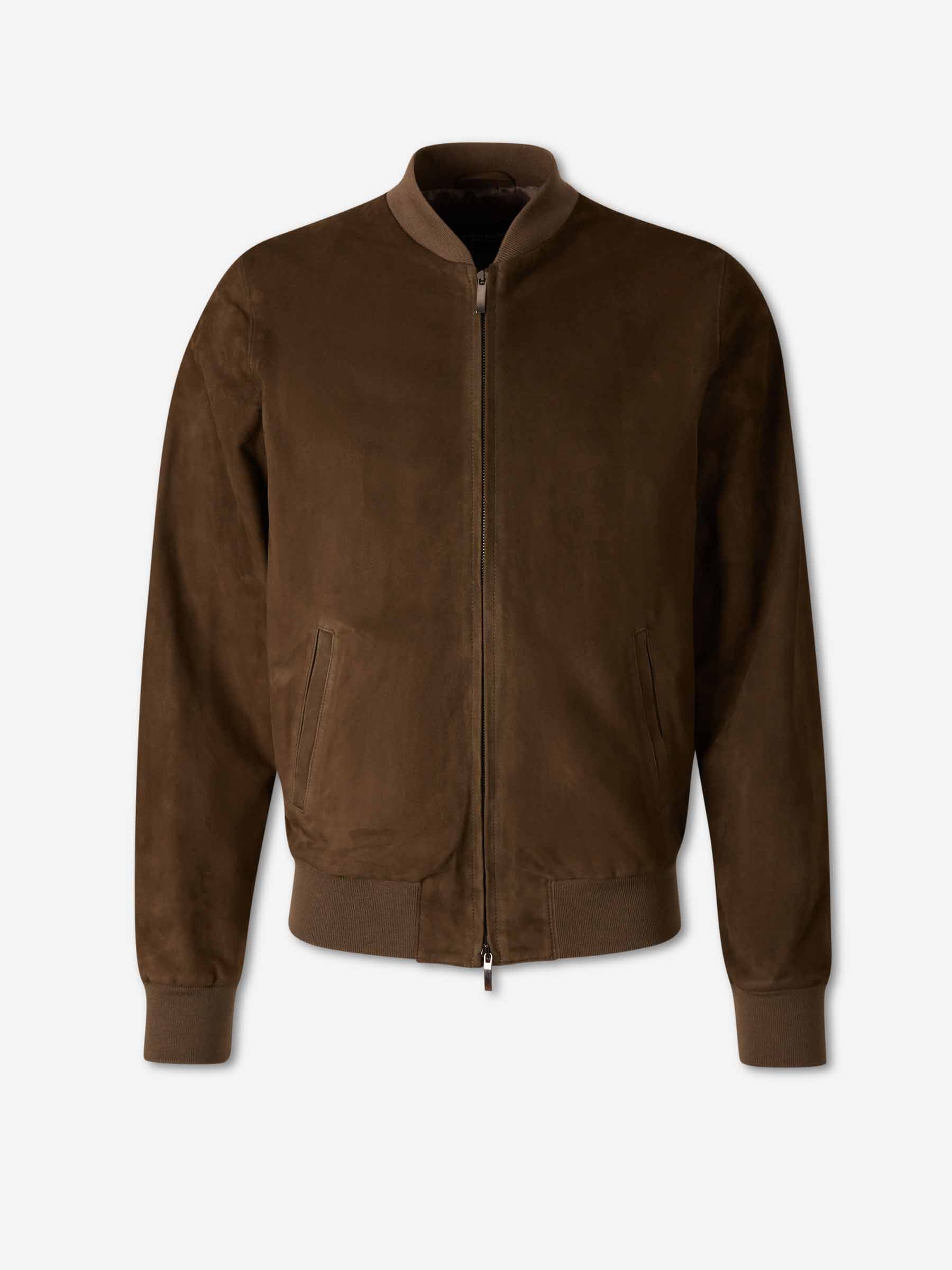 Santa Eulalia Hombre Barcelona Chaqueta Bomber Piel color Verde Oscuro sku 511-000652 01 - Foto 1
