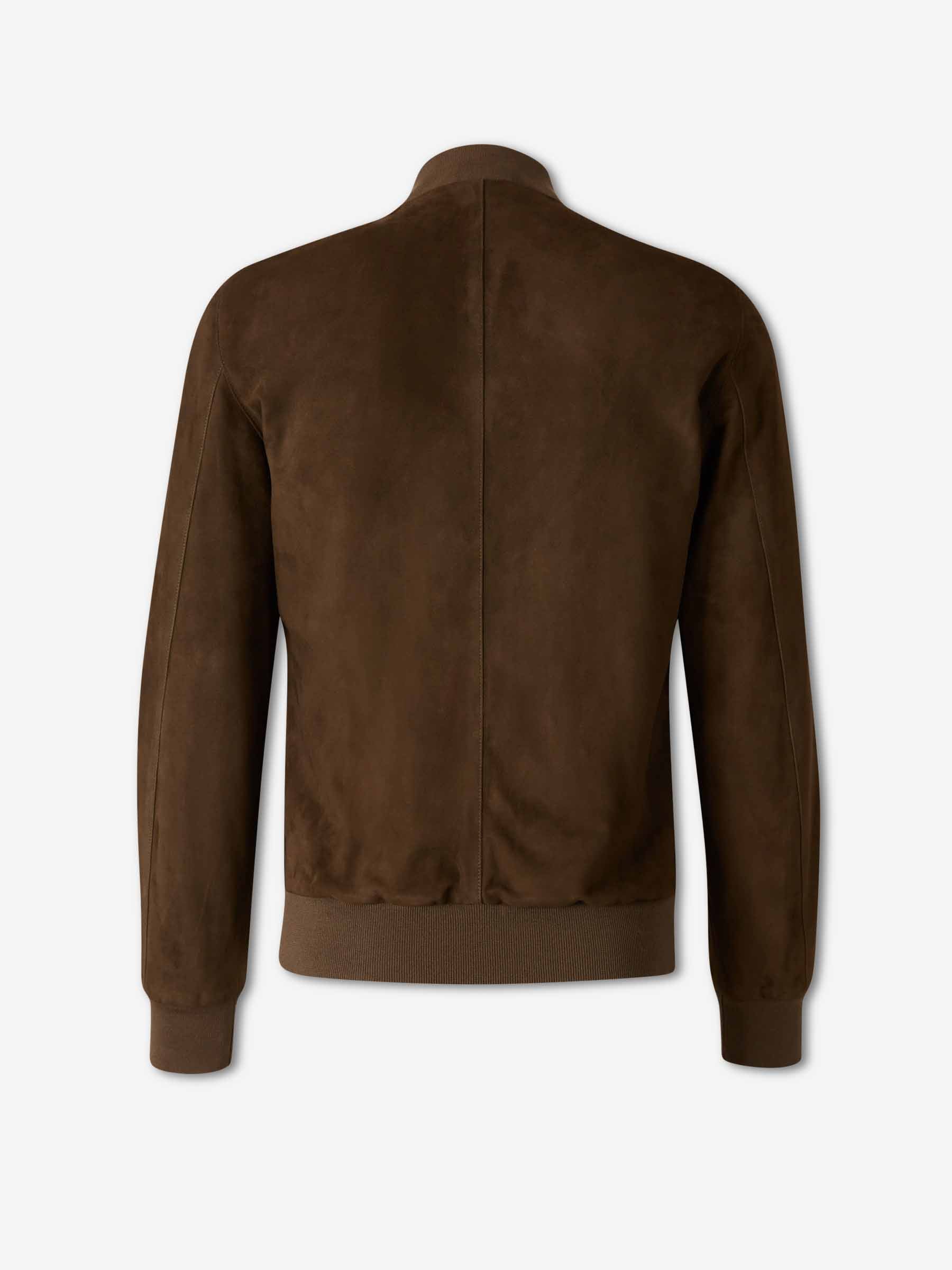 Santa Eulalia Hombre Barcelona Chaqueta Bomber Piel color Verde Oscuro sku 511-000652 01 - Foto 2