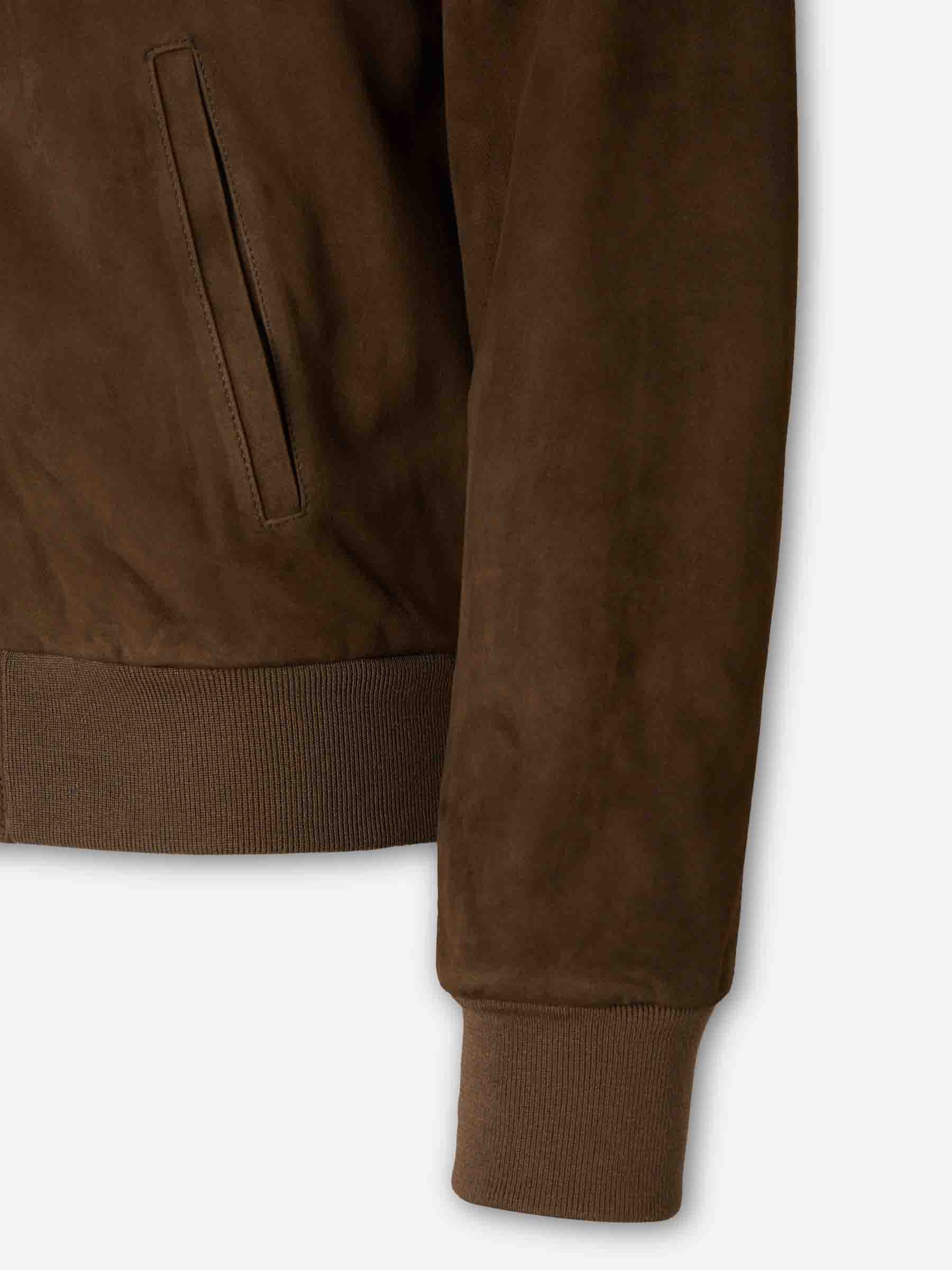 Santa Eulalia Hombre Barcelona Chaqueta Bomber Piel color Verde Oscuro sku 511-000652 01 - Foto 4