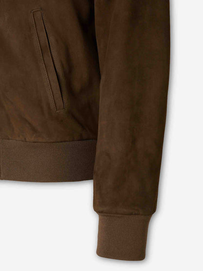 Santa Eulalia Hombre Barcelona Chaqueta Bomber Piel color Verde Oscuro sku 511-000652 01 - Foto 4