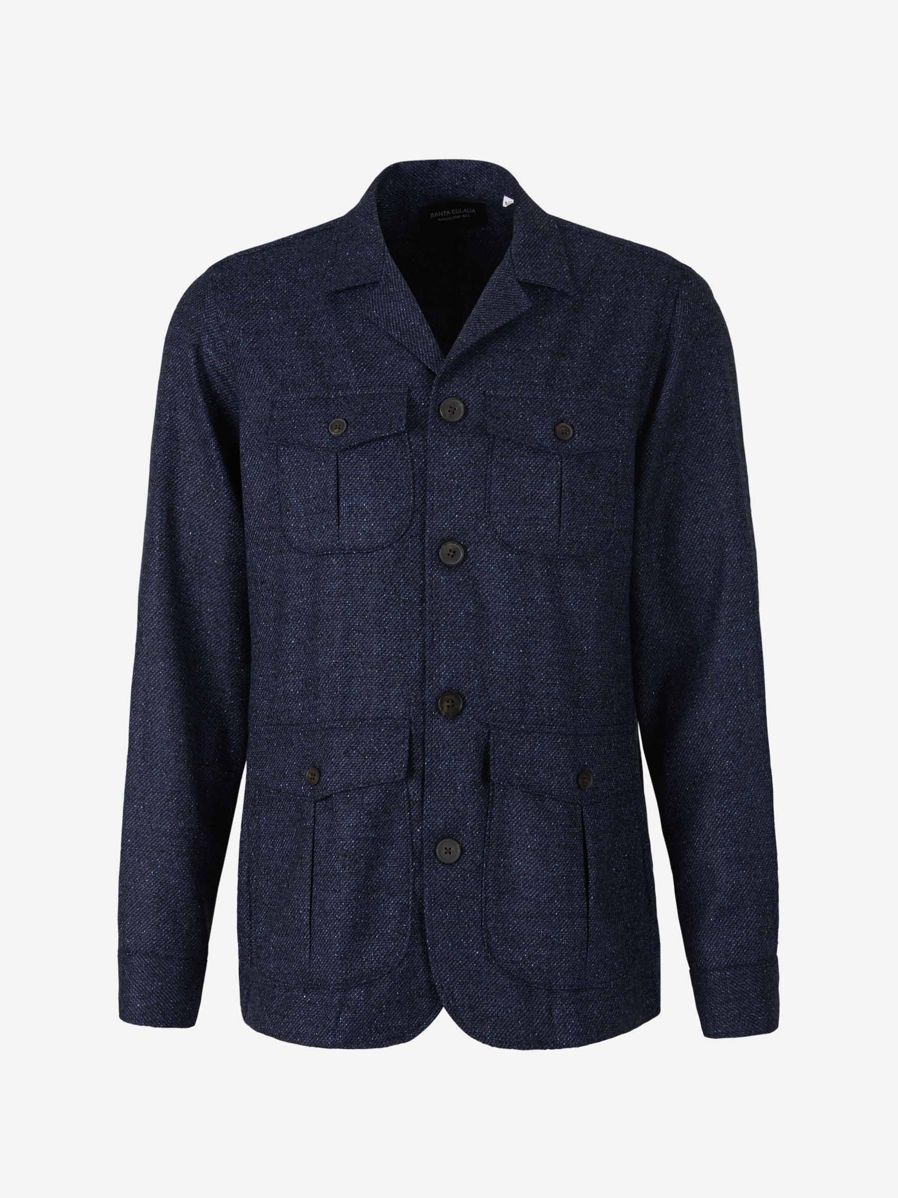 Outlet online Santa Eulalia Hombre Chaqueta Lana Y Seda color Marrón sku 512-001861 02 - Foto 1