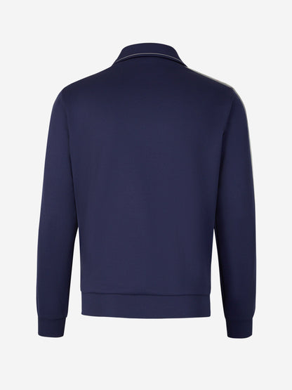 Outlet online Casablanca Hombre Sudadera Cremallera Laurel color Azul Marino sku 512-001994 01 - Foto 2