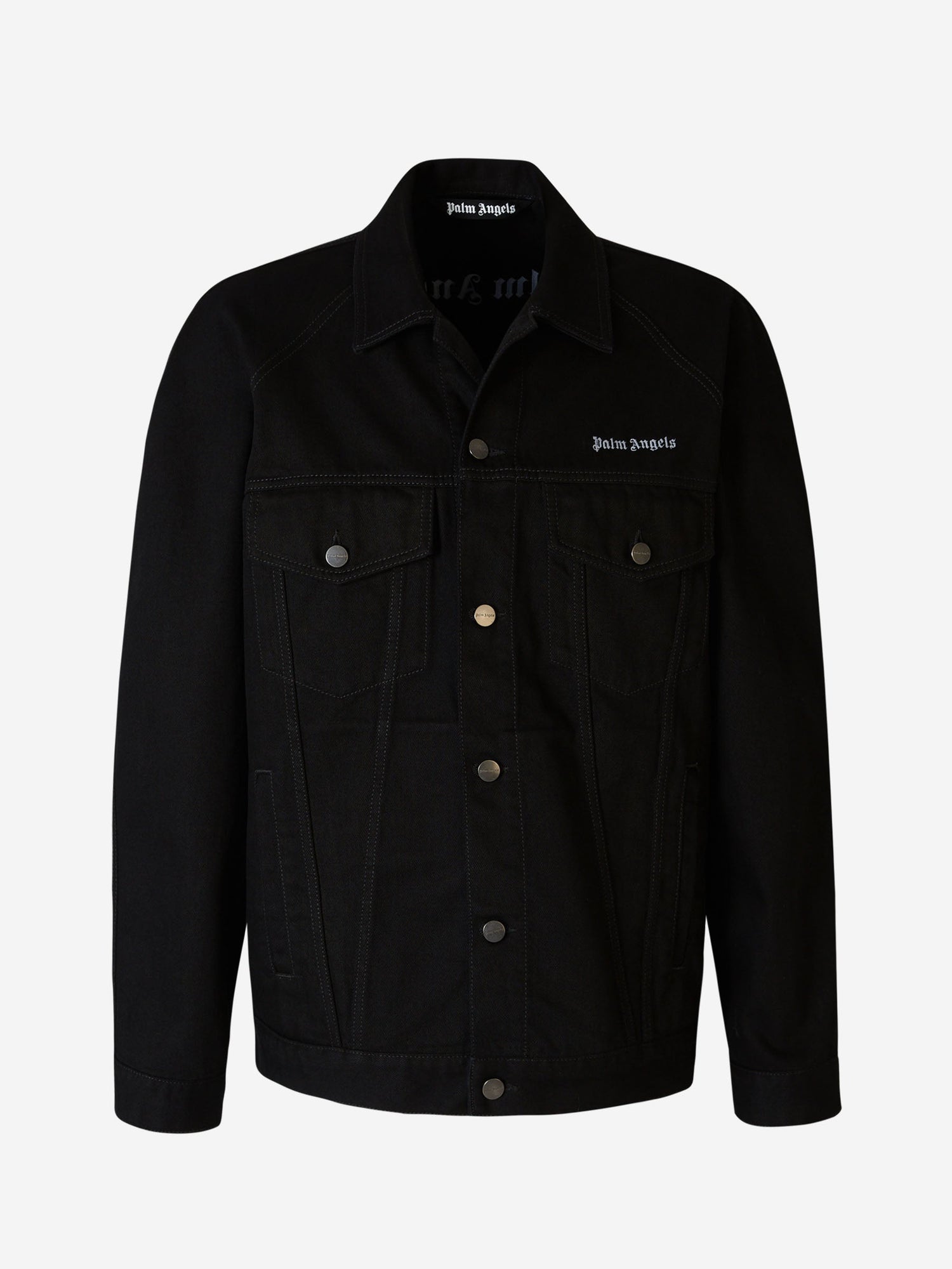 Outlet online Palm Angels Hombre Cazadora Denim Logo color Negro sku 512-002029 01 - Foto 1