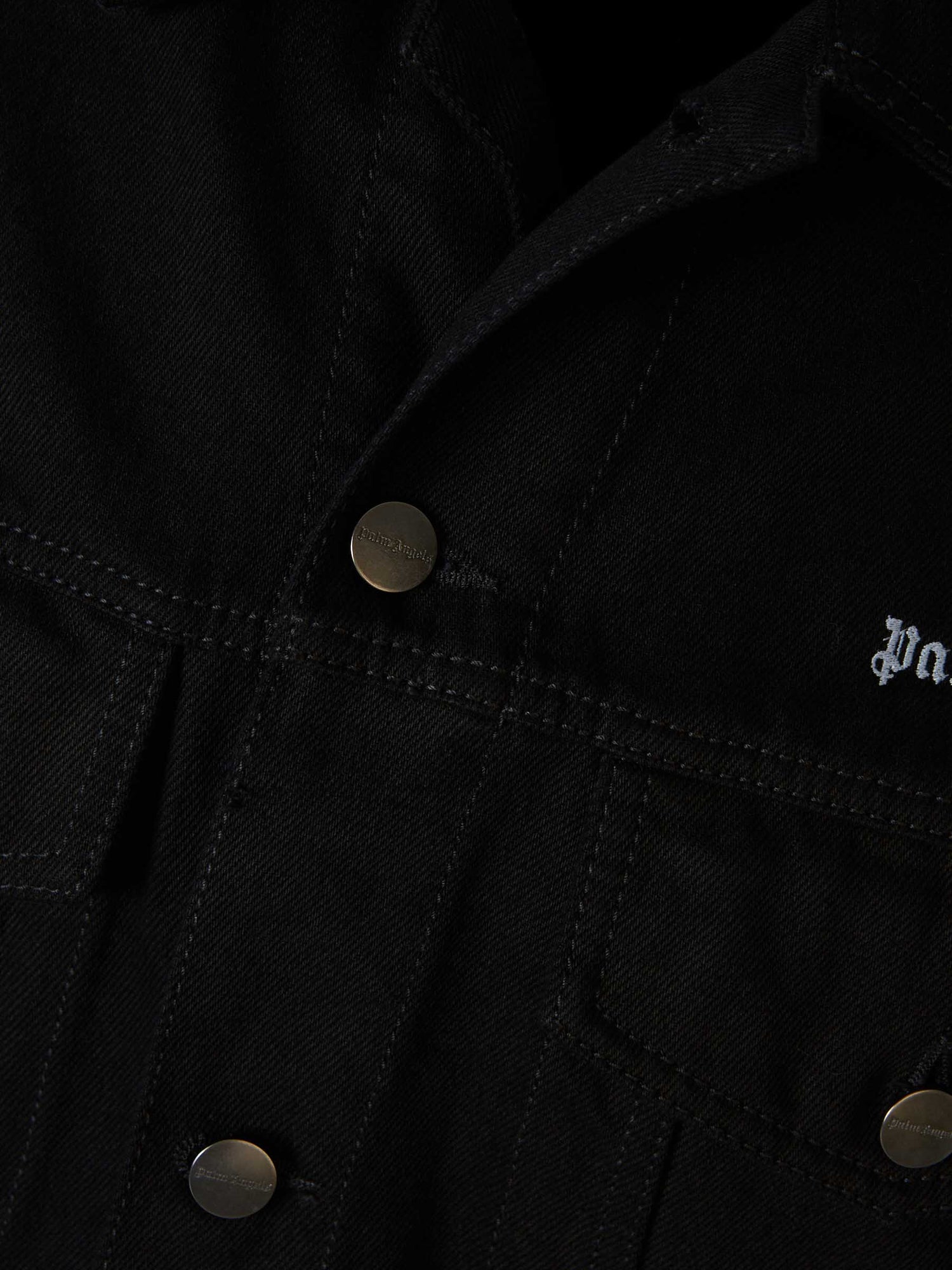 Outlet online Palm Angels Hombre Cazadora Denim Logo color Negro sku 512-002029 01 - Foto 3