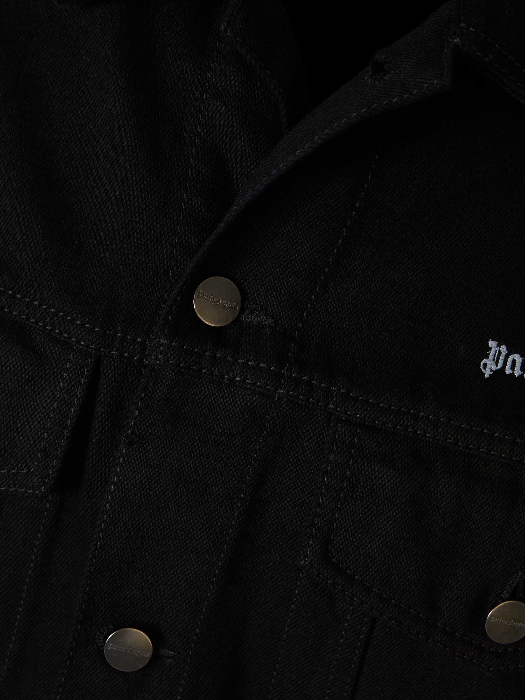 Outlet online Palm Angels Hombre Cazadora Denim Logo color Negro sku 512-002029 01 - Foto 3