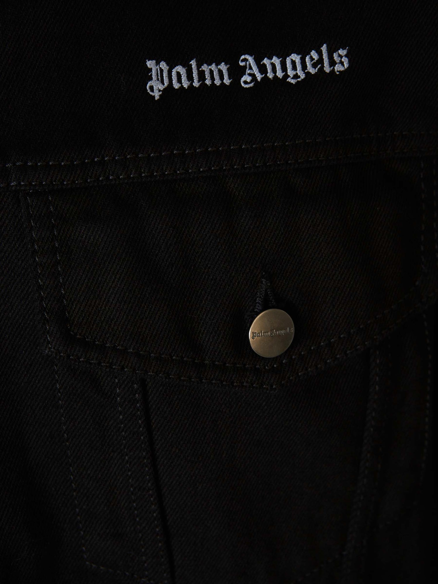 Outlet online Palm Angels Hombre Cazadora Denim Logo color Negro sku 512-002029 01 - Foto 4