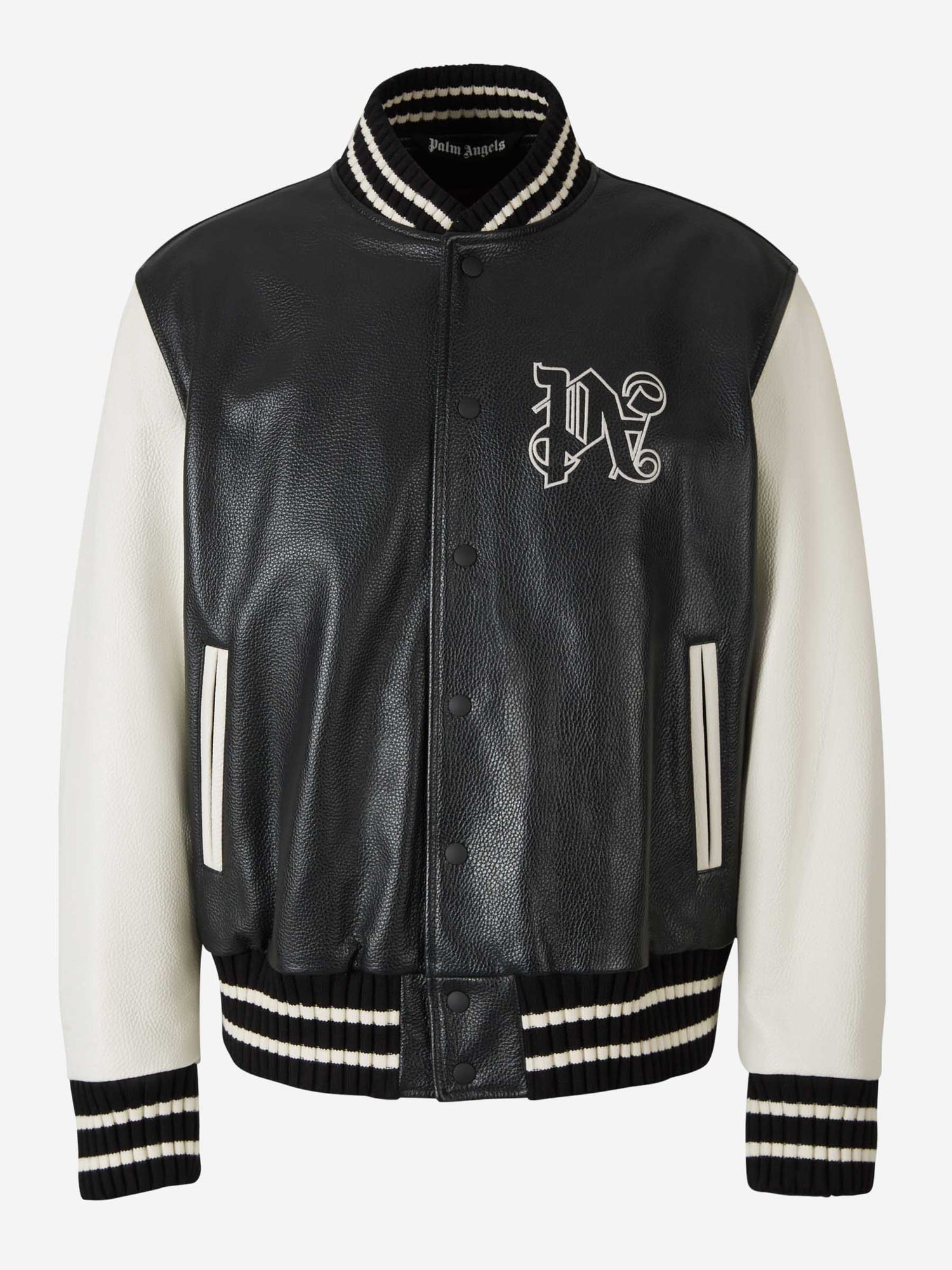 Outlet online Palm Angels Hombre Cazadora Bomber Piel color Negro sku 512-002033 01 - Foto 1