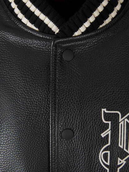 Outlet online Palm Angels Hombre Cazadora Bomber Piel color Negro sku 512-002033 01 - Foto 3