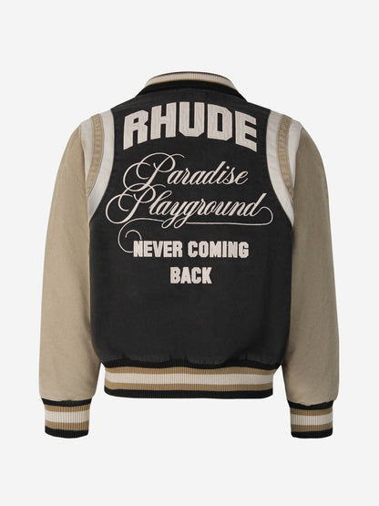 Rhude Chaqueta Washed Canvas Varsity color Negro sku 512-002071 00 - Foto 2