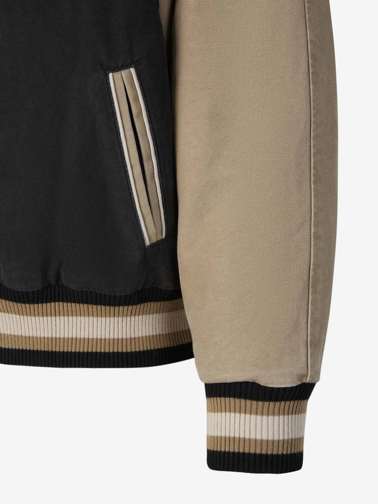 Outlet online Rhude Hombre Chaqueta Washed Canvas Varsity color Negro sku 512-002071 00 - Foto 4