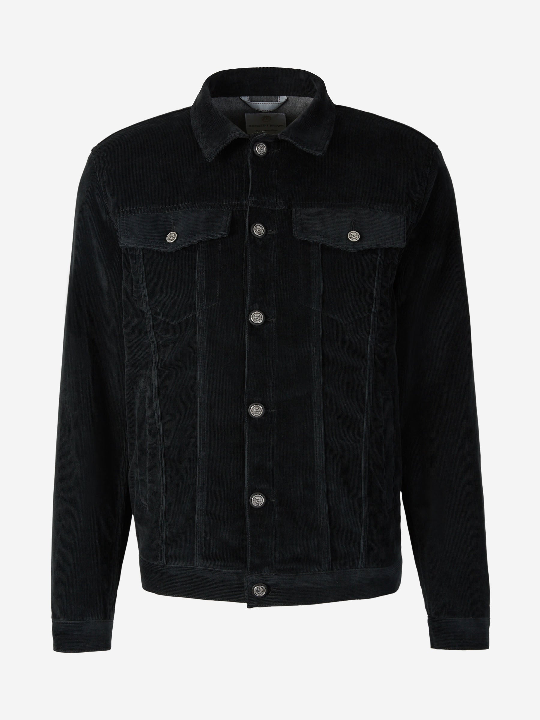 Outlet online Richard J. Brown Hombre Cazadora Pana Algodón color Negro sku 512-002101 01 - Foto 1