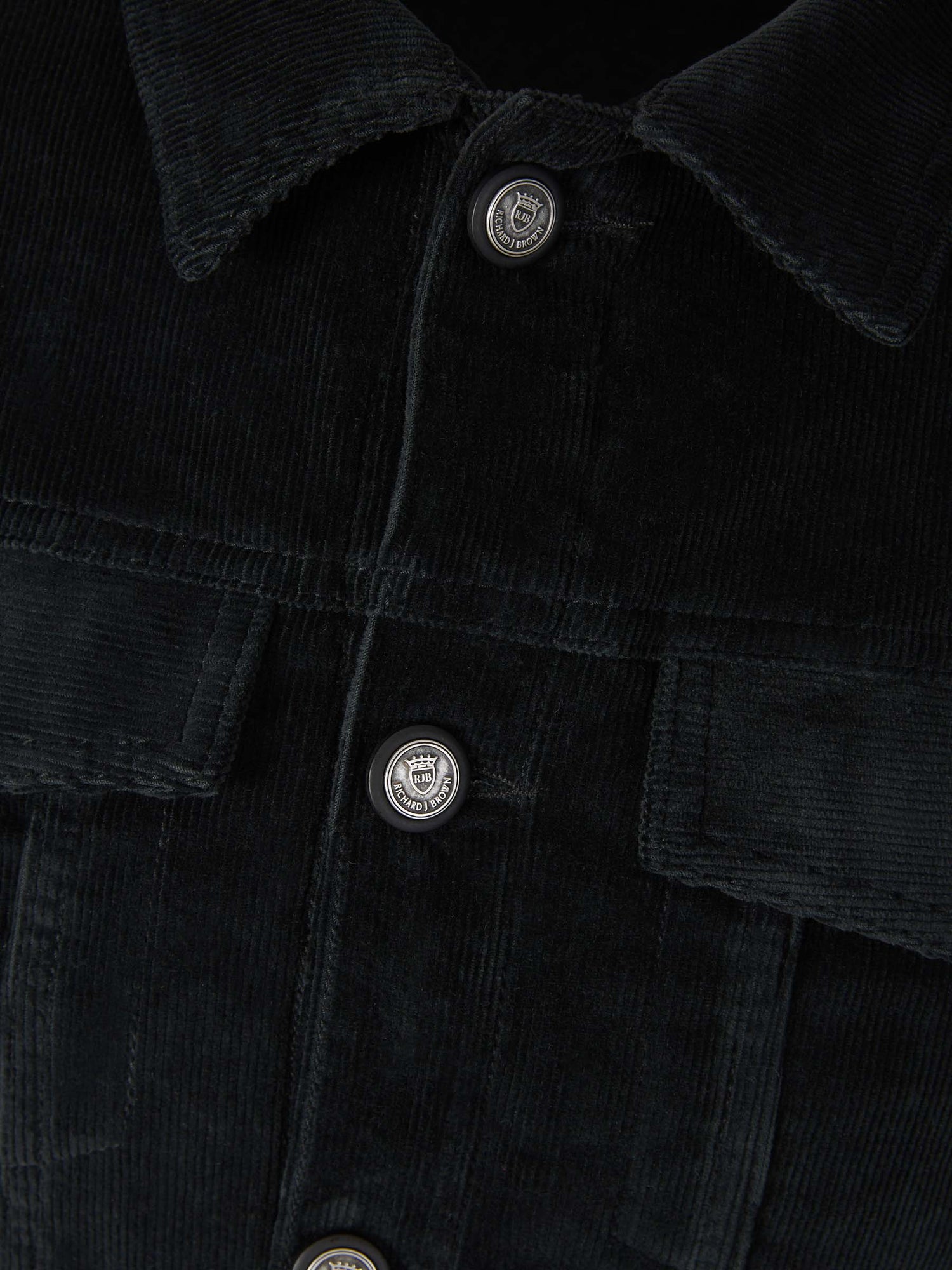 Outlet online Richard J. Brown Hombre Cazadora Pana Algodón color Negro sku 512-002101 01 - Foto 3