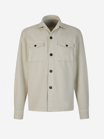 Outlet online Vincenzo di Ruggiero Hombre Sobrecamisa Algodón Cervinia color Beis sku 512-002104 01 - Foto 1