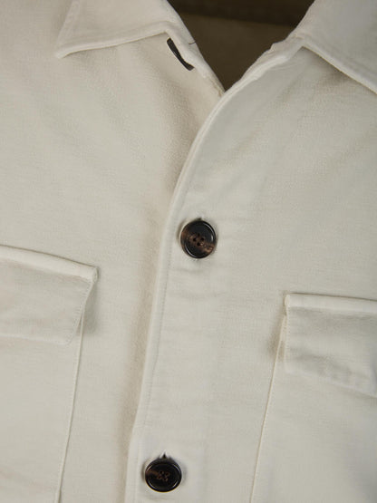 Outlet online Vincenzo di Ruggiero Hombre Sobrecamisa Algodón Cervinia color Marron Oscuro sku 512-002104 02 - Foto 3