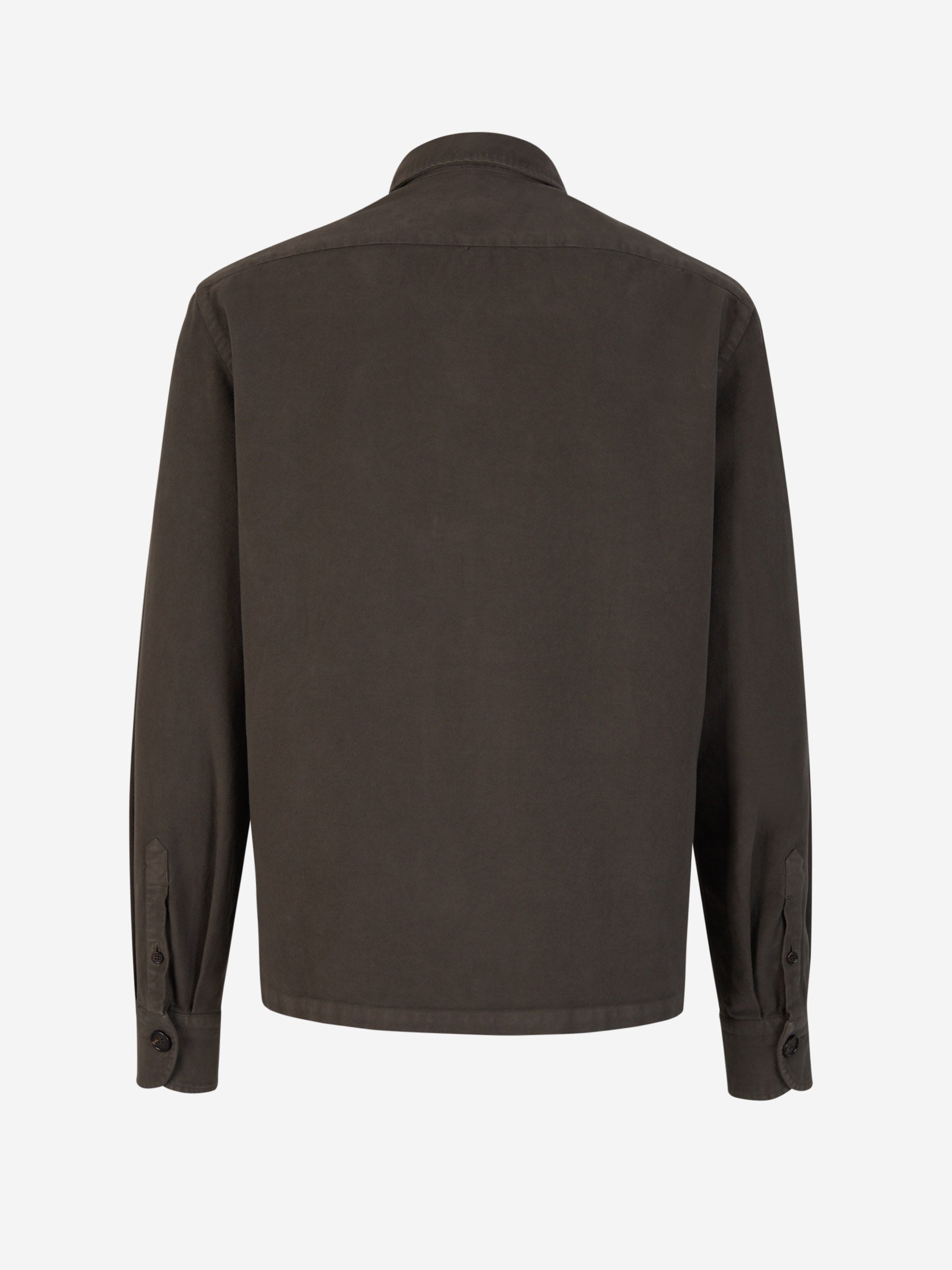Outlet online Vincenzo di Ruggiero Hombre Sobrecamisa Algodón Cervinia color Marron Oscuro sku 512-002104 02 - Foto 7