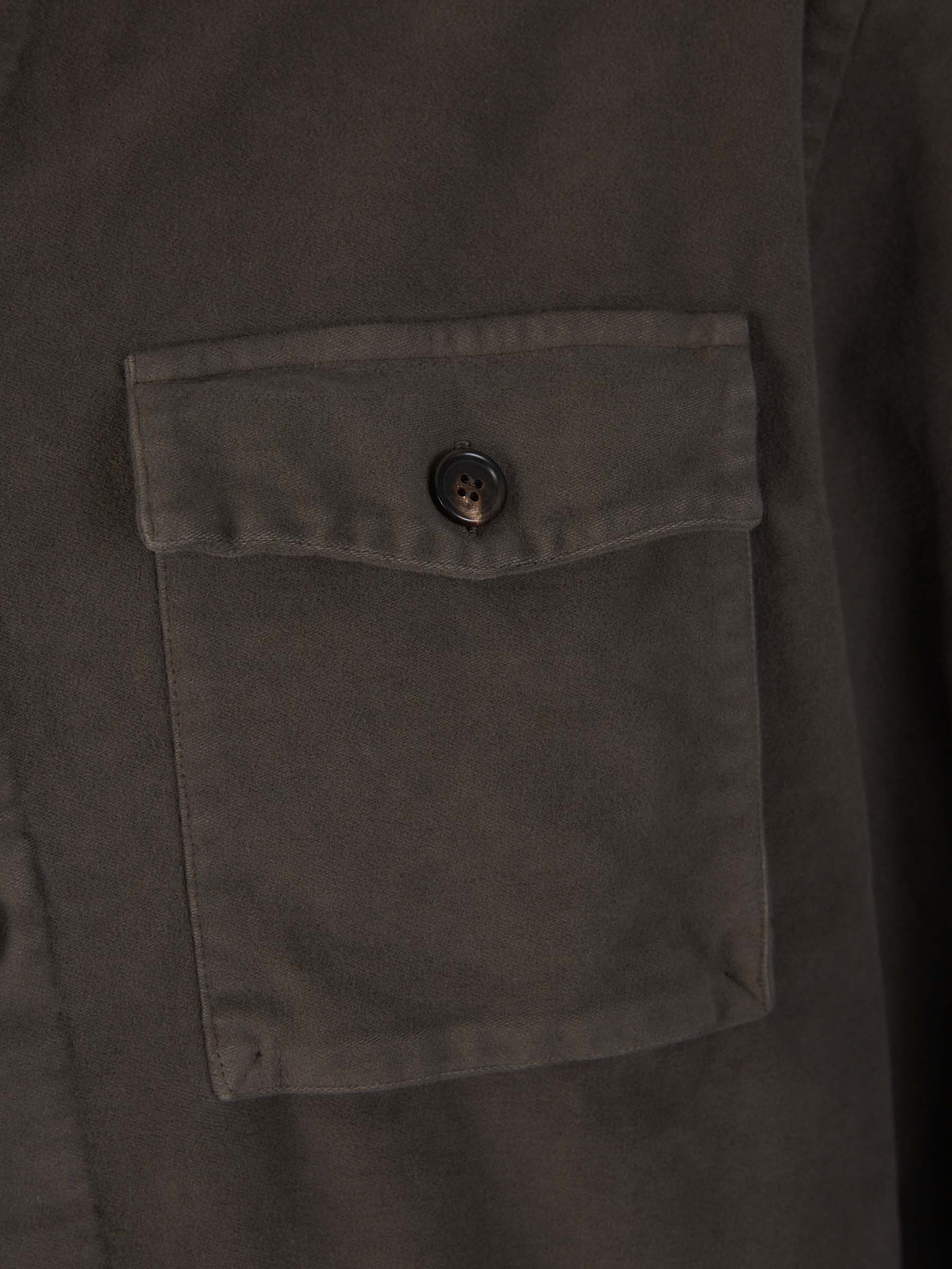 Outlet online Vincenzo di Ruggiero Hombre Sobrecamisa Algodón Cervinia color Marron Oscuro sku 512-002104 02 - Foto 9