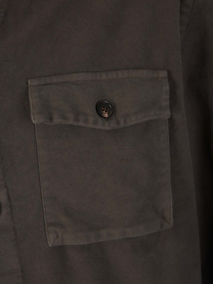 Outlet online Vincenzo di Ruggiero Hombre Sobrecamisa Algodón Cervinia color Marron Oscuro sku 512-002104 02 - Foto 9