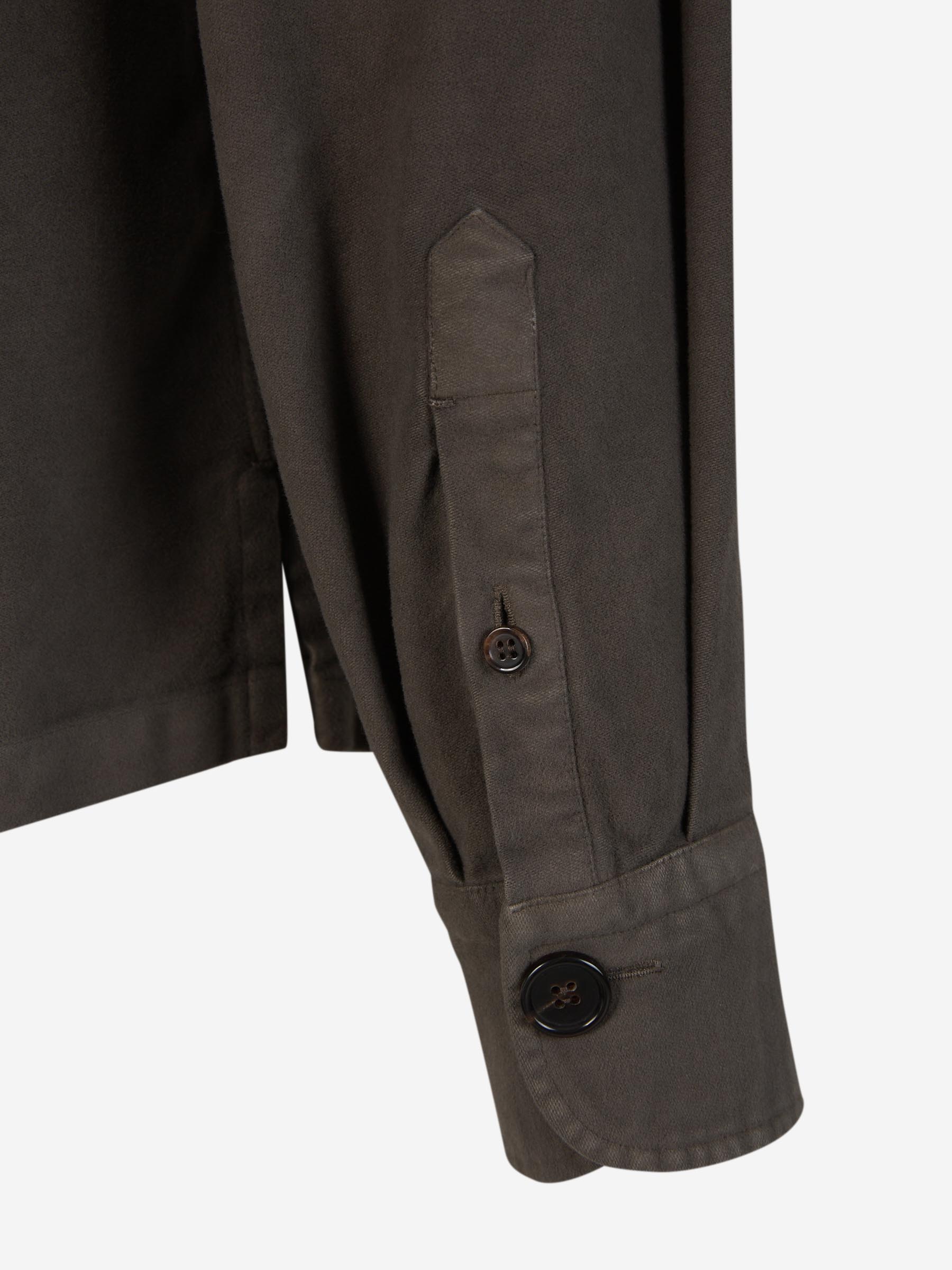 Outlet online Vincenzo di Ruggiero Hombre Sobrecamisa Algodón Cervinia color Marron Oscuro sku 512-002104 02 - Foto 10