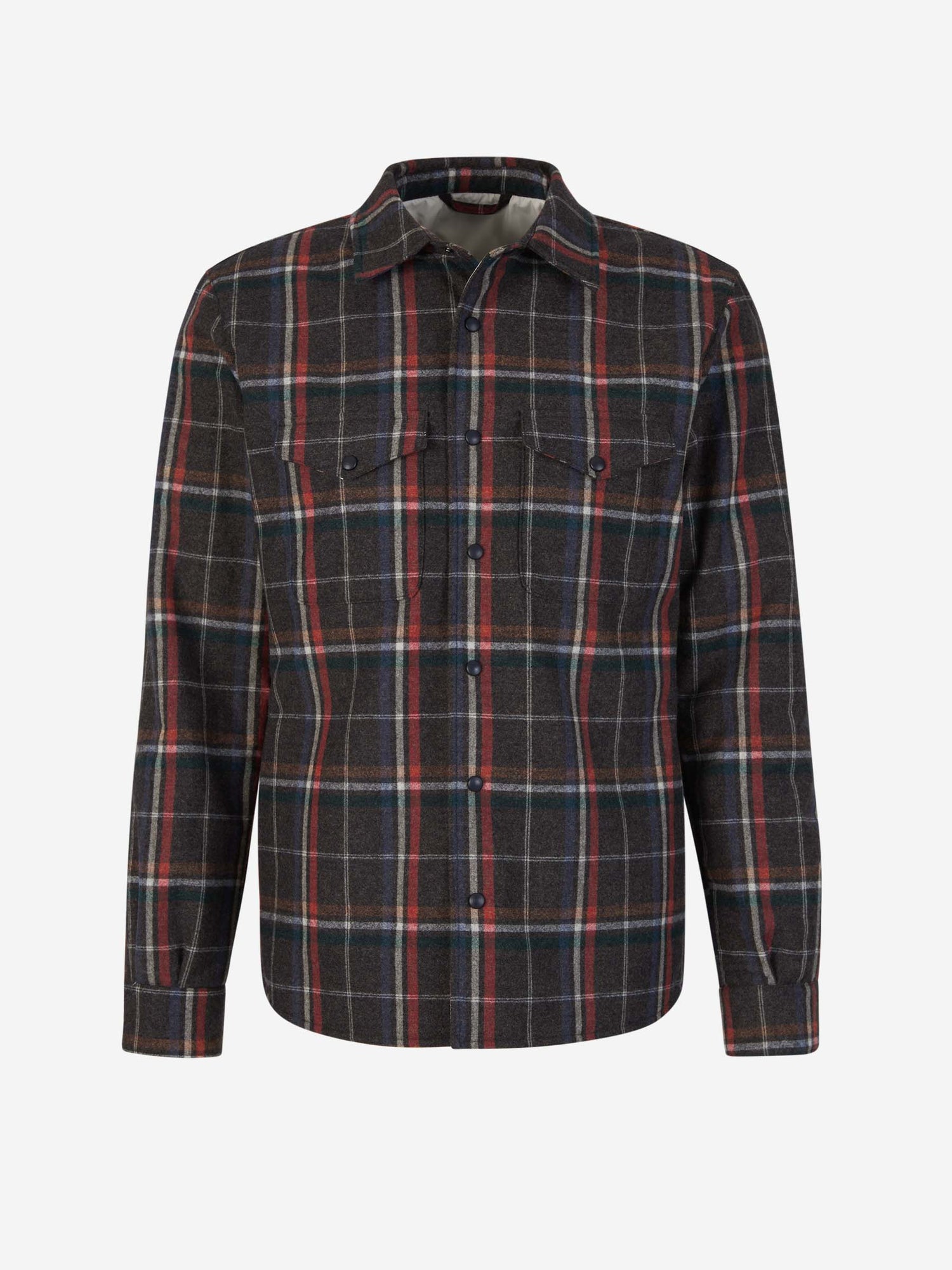 Outlet online Santa Eulalia Hombre Sobrecamisa Lana Cuadros color Gris Oscuro sku 512-002110 01 - Foto 1