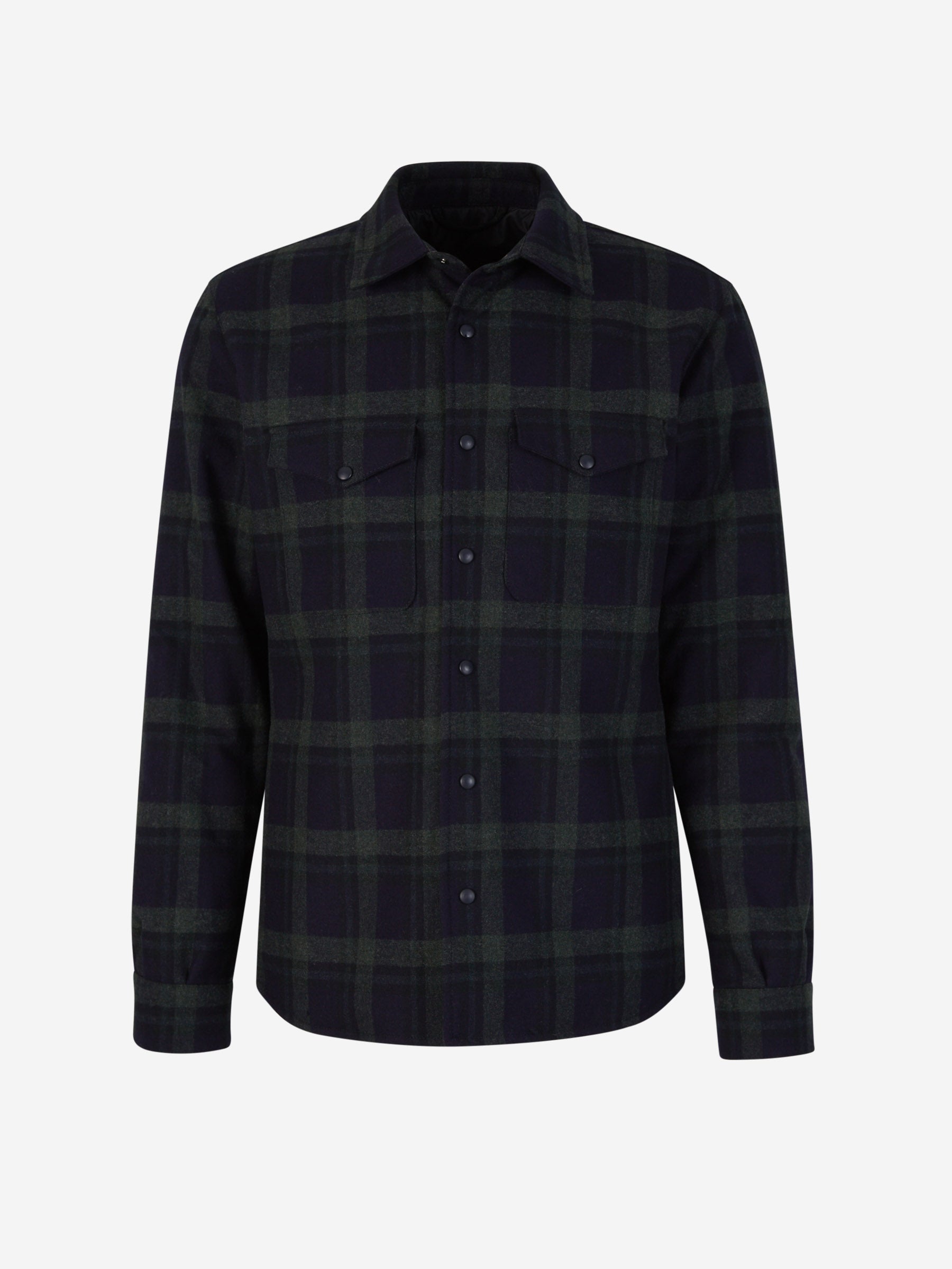 Outlet online Santa Eulalia Hombre Sobrecamisa Lana Cuadros color Gris Oscuro sku 512-002110 01 - Foto 7