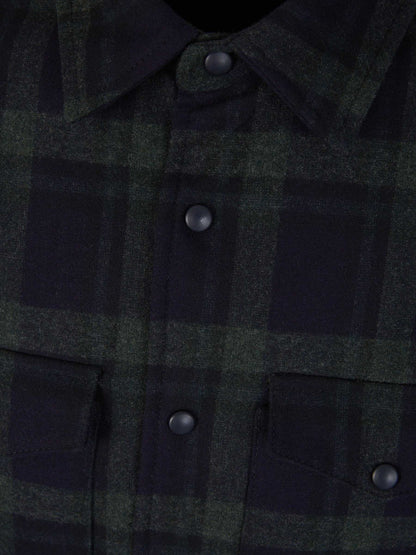 Outlet online Santa Eulalia Hombre Sobrecamisa Lana Cuadros color Gris Oscuro sku 512-002110 01 - Foto 9