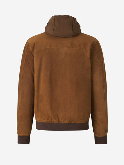Outlet online Moorer Hombre Chaqueta Bomber Capucha color Marrón sku 512-002401 01 - Foto 2