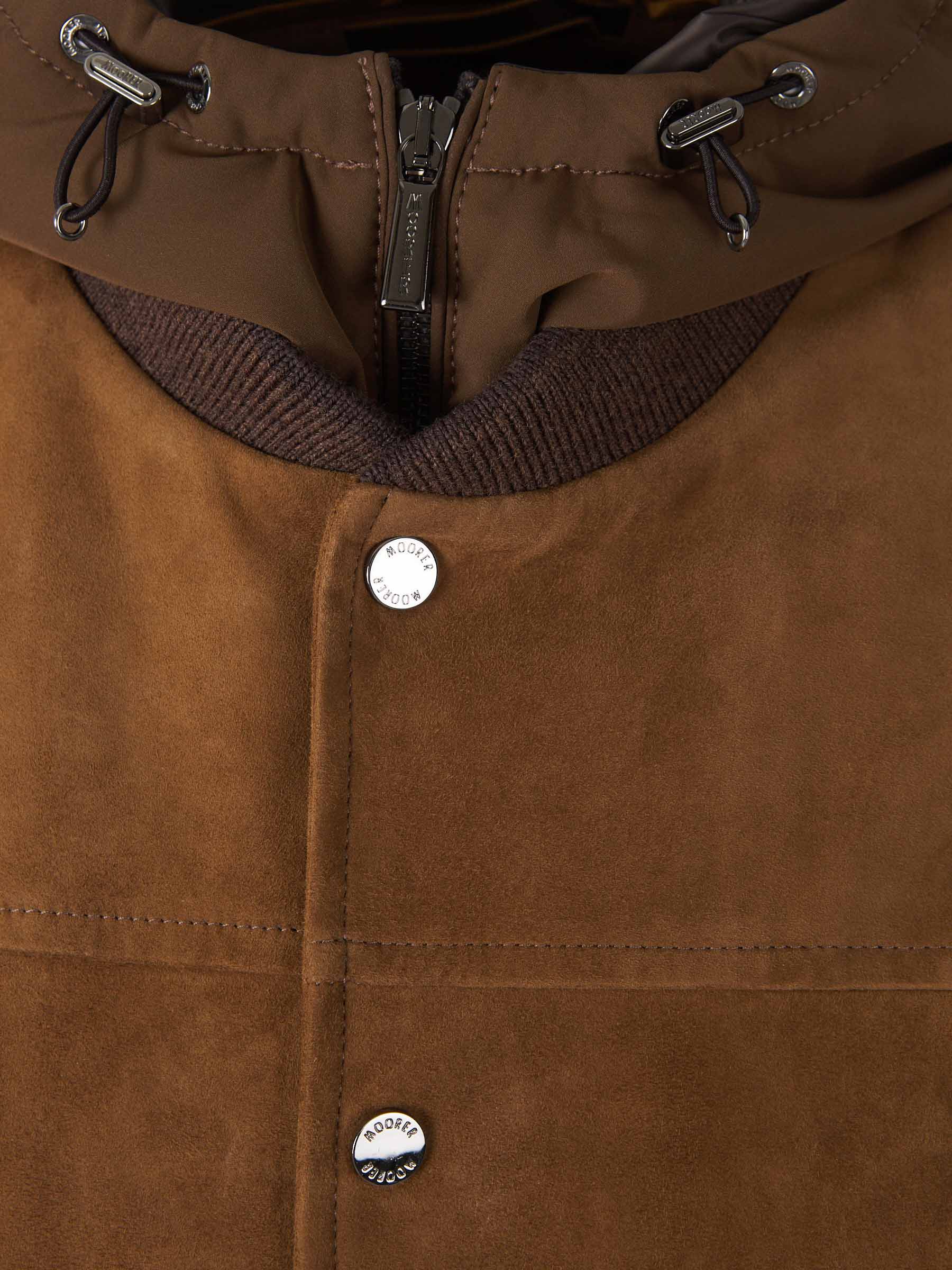 Outlet online Moorer Hombre Chaqueta Bomber Capucha color Marrón sku 512-002401 01 - Foto 3