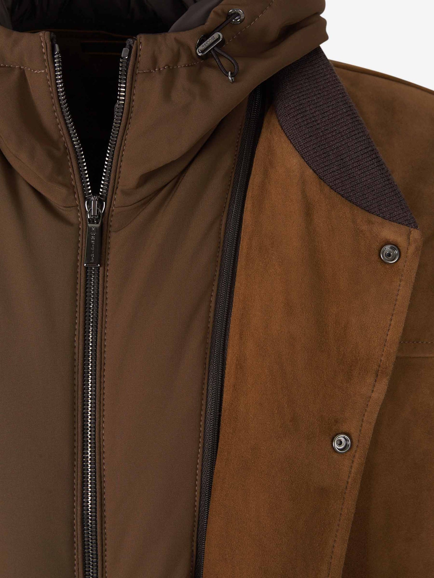 Outlet online Moorer Hombre Chaqueta Bomber Capucha color Marrón sku 512-002401 01 - Foto 5