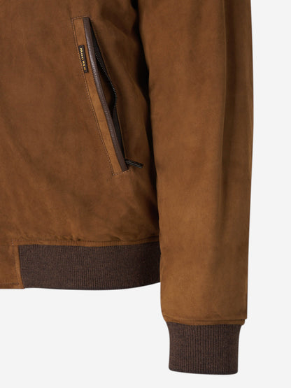 Outlet online Moorer Hombre Chaqueta Bomber Capucha color Marrón sku 512-002401 01 - Foto 6