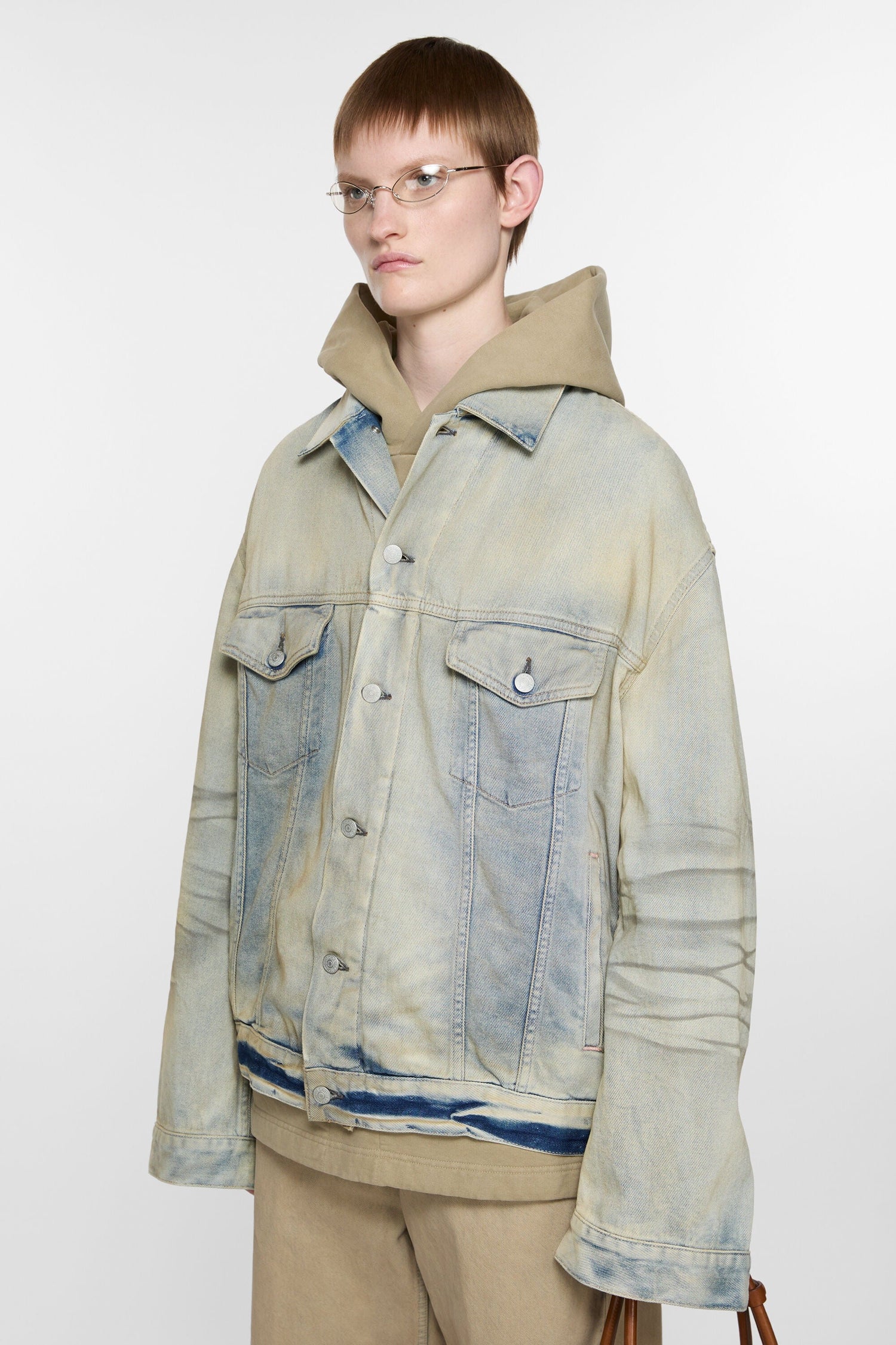 Outlet online Acne Studios Hombre Cazadora Denim Algodón color Azul Denim Claro sku 512-002428 01 - Foto 8